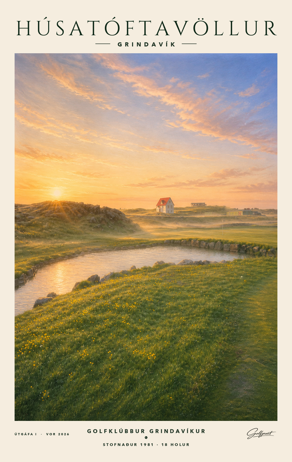 Húsatóftavöllur · Grindavík — málverk